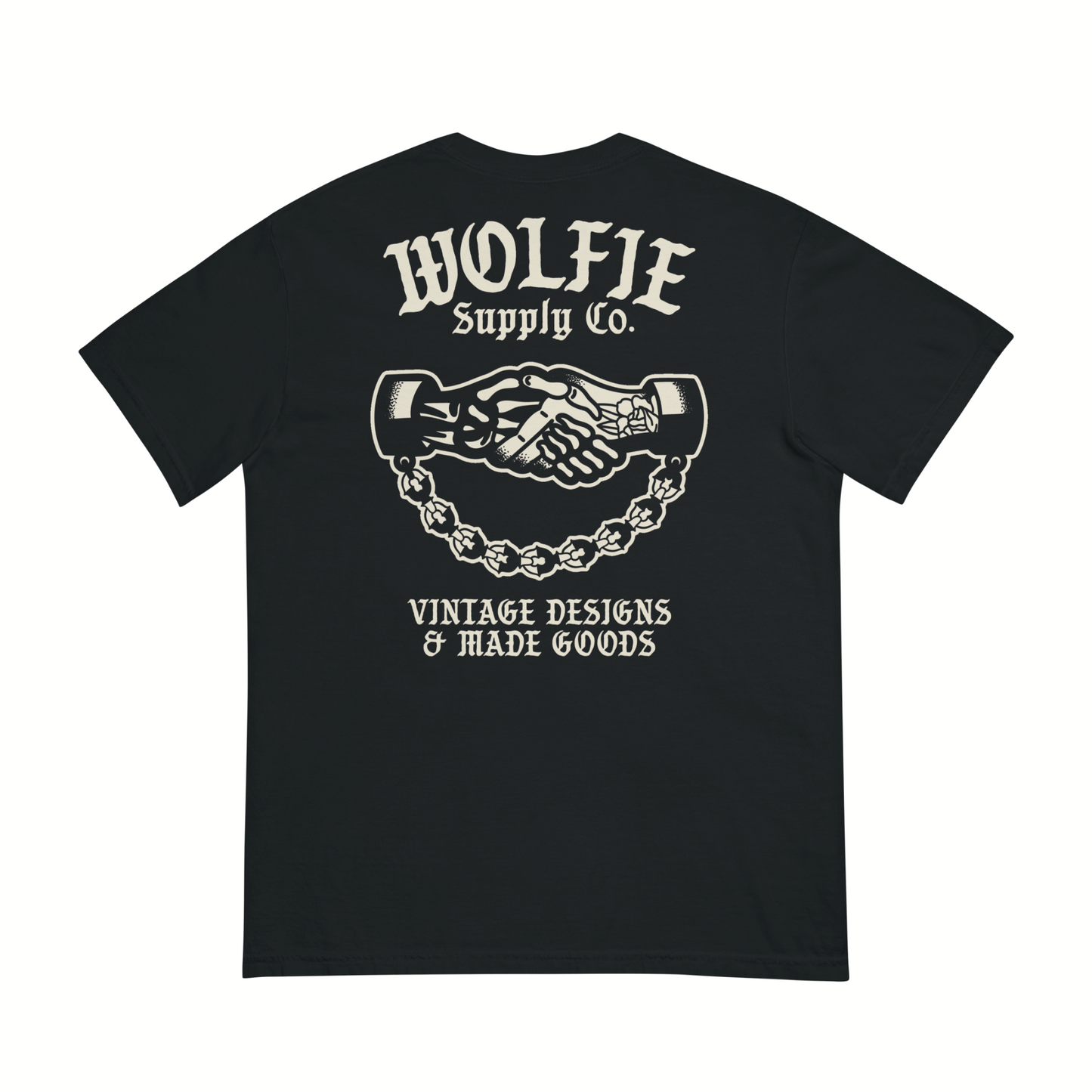 Life And Death Handshake- Tee Black