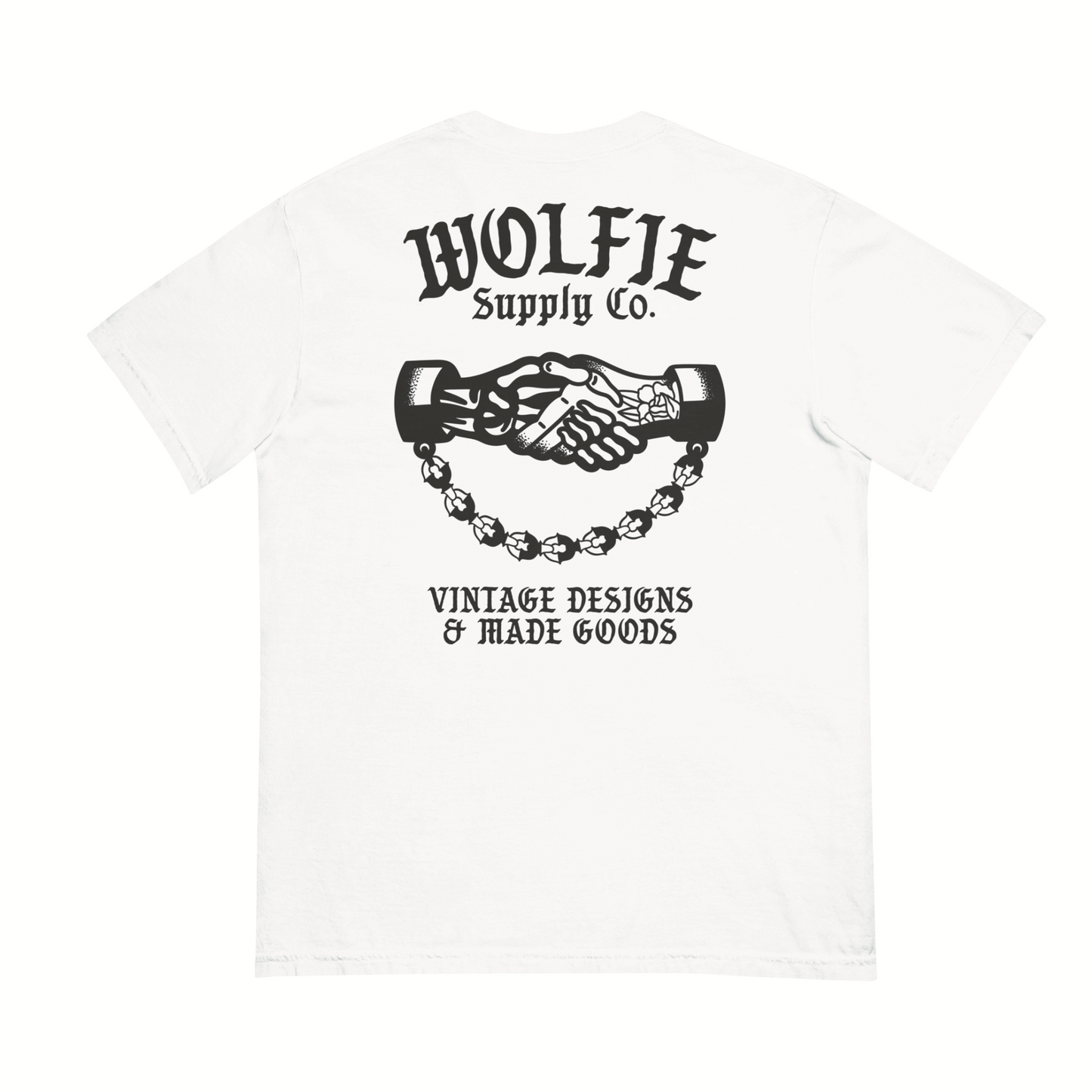 Life And Death Handshake Tee- White