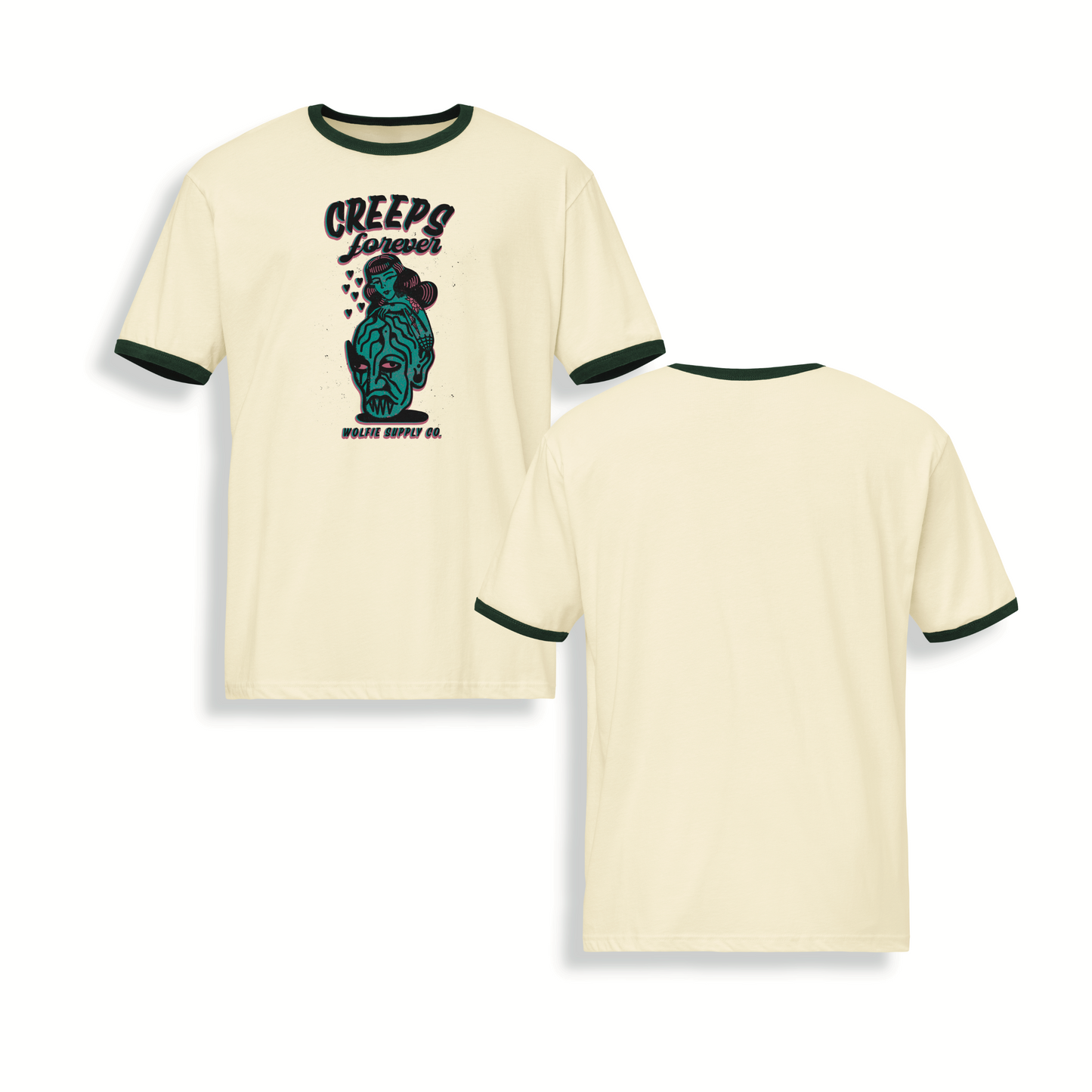 Creeps Forever – Cream Ringer Tee