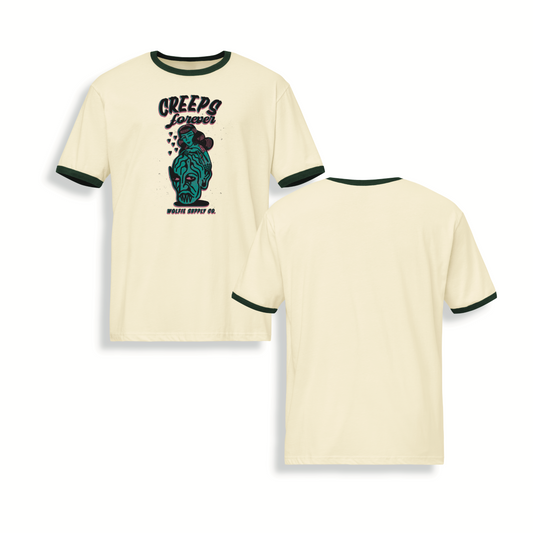 Creeps Forever – Cream Ringer Tee