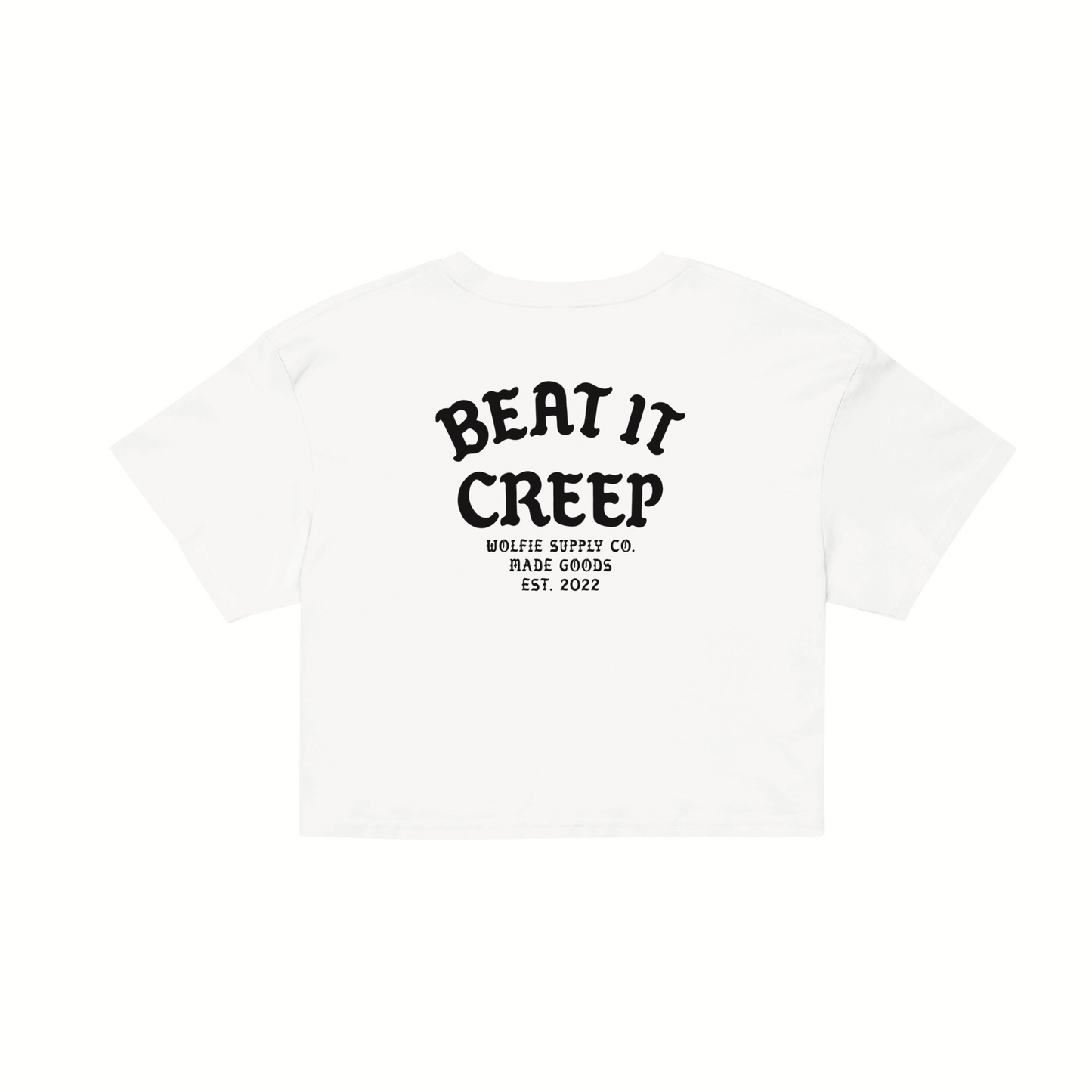 Beat It Creep- Women’s Crop White