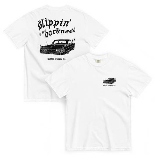 NEW Slippin In To Darkness- Tee White